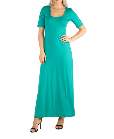 24SEVEN COMFORT APPAREL WOMEN'S CASUAL MAXI DRESS