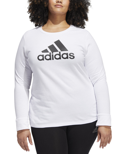 Adidas Originals Adidas Plus Size Logo T-shirt In White | ModeSens