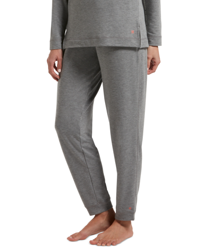 Hue Super-soft French Terry Cuffed Lounge Pants In Med. Grey Heather