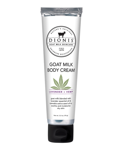 Dionis Lavender And Hemp Goat Milk Body Cream, 3.3 Oz.