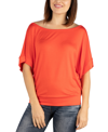 24seven Comfort Apparel Maternity Loose Fit Dolman Top With Wide Sleeves In Animal Print