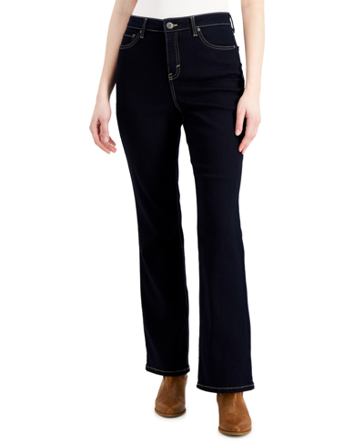 Style & Co Women's Curvy-fit High Rise Straight-leg Jeans, Created For Macy's In Indigo Rinse