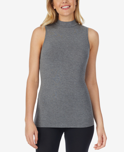 Cuddl Duds Women's Softwear Stretch Tank Top In Charcoal