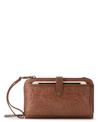 The Sak Iris Leather Smartphone Convertible Crossbody Wallet In Teak Leaf