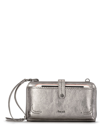 The Sak Iris Leather Smartphone Convertible Crossbody Wallet In Pyrite