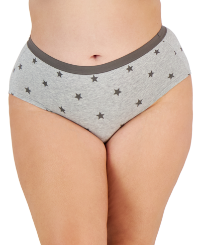 Jenni Plus Size Lace-trim Hipster Underwear, Created For Macy's In Stars