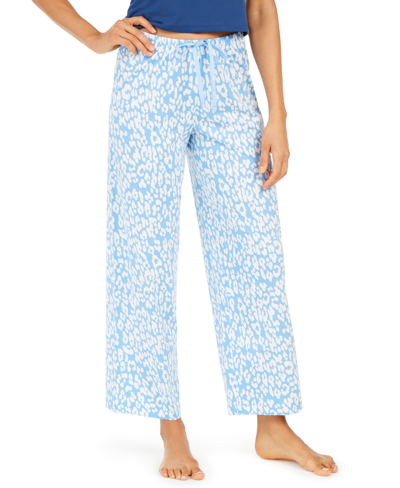 Hue Plus Size Printed Pajama Pants In Blue