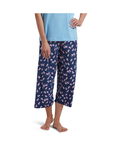 Hue Plus Size Printed Capri Pajama Pants In Medieval