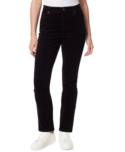 Gloria Vanderbilt Women's Amanda High-rise Corduroy Slim Jeans In Black