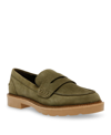 Anne Klein Elia Lug Sole Loafers In Olive