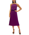 Sam Edelman Women's Plisse Sleeveless Midi Dress In Plum