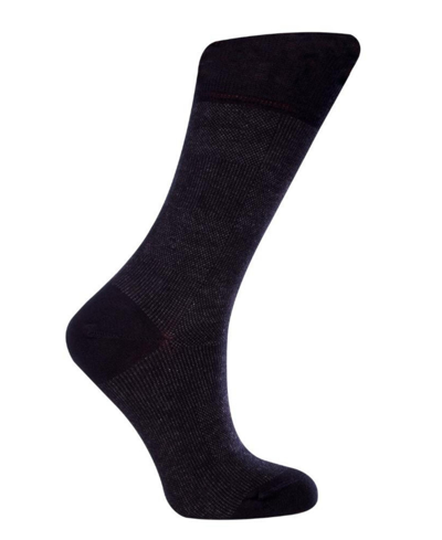 Love Sock Company Women's Checkers W-cotton Dress Socks With Seamless Toe Design, Pack Of 1 In Black