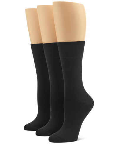 Hue Women's 3-pk. Ultra-smooth Crew Socks In Black Pack