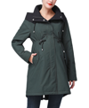 Kimi & Kai Aino Maternity Water Repellent Hooded Parka Jacket In Olive