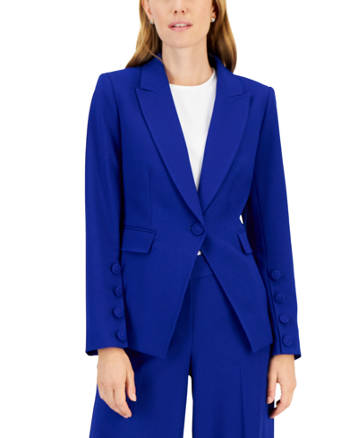 Tahari Asl One-button Blazer In Cobalt