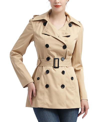 Kimi & Kai Women's Noa Water-resistant Shell Trench Coat In Tan