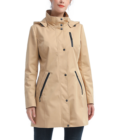 Kimi & Kai Women's Molly Water Resistant Hooded Anorak Jacket In Tan/beige