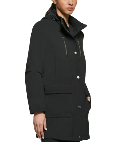 Dkny Women's Hooded Anorak Raincoat In Black | ModeSens
