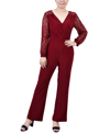 NY COLLECTION WOMEN'S JUMPSUIT WITH LACE SLEEVE