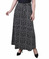 Ny Collection Petites Womens Polka Dot Belted Maxi Skirt In Nice Icemoon