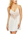 ICOLLECTION ULTRA SOFT LACE TRIMMED KNIT LINGERIE CHEMISE