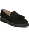Franco Sarto Carolynn Womens Cushioned Footbed Slip On Loafers In Black Suede