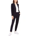 Bar Iii Collarless Open Front Jacket Bow Neck Blouse Straight Leg Pants Created For Macys In Rosebud