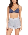 Roxy Juniors Beach Classics Triangle Bikini Top Free Island Beach Shorts Women's Swimsuit In Cayenne