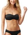 Tommy Bahama Pearl Twist Bikini Top Pearl Ruched Bikini Bottoms Women's Swimsuit In Black