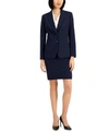 Tahari Asl Notched Two-button Blazer In Black