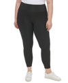 CALVIN KLEIN PERFORMANCE PLUS SIZE SOLID SIDE-POCKET PULL-ON LEGGINGS