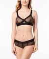 Dkny Sheer Mesh Triangle Bra In White
