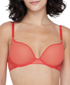 Skarlett Blue Women's Mischief Underwire Sheer Fishnet Mesh Bra 324158 In Gleam/terracotta