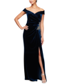 Alex Evenings Womens Velvet Embellished Evening Dress In Imperial