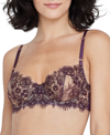 Skarlett Blue Entice Lace Balconette Bra In Majestic / Nylon