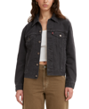 Levi's Plus Size Button-down Original Denim Trucker Jacket In Back In Black