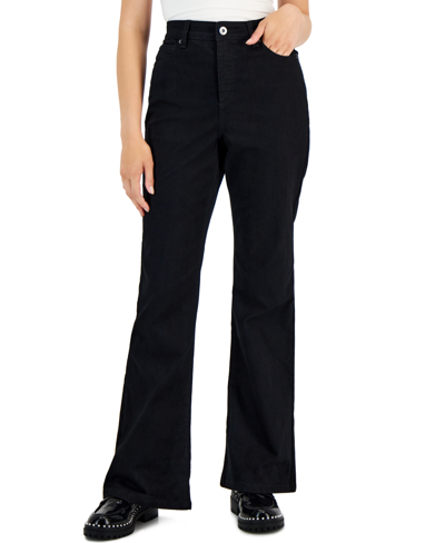 Inc International Concepts Women's High-rise Flare Jeans, Created For Macy's In Deep Black
