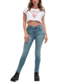 Guess 1981 High Waist Ankle Skinny Jeans In Zircon Blue (zrcn)