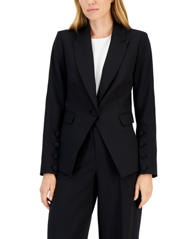 Tahari Asl One-button Blazer In Black