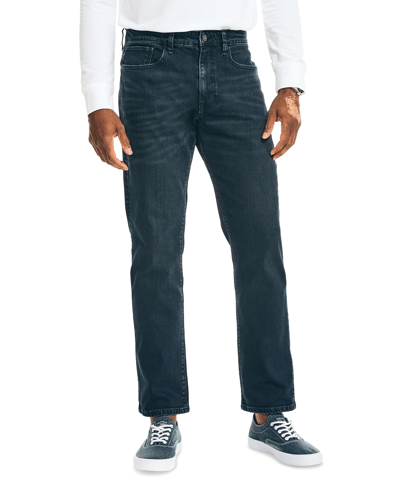 Nautica Men's Vintage Straight-fit Stretch Denim 5-pocket Jeans In Black Lagoon