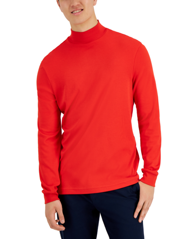 Club Room Men's Solid Turtleneck Shirt, Created For Macy's In Red