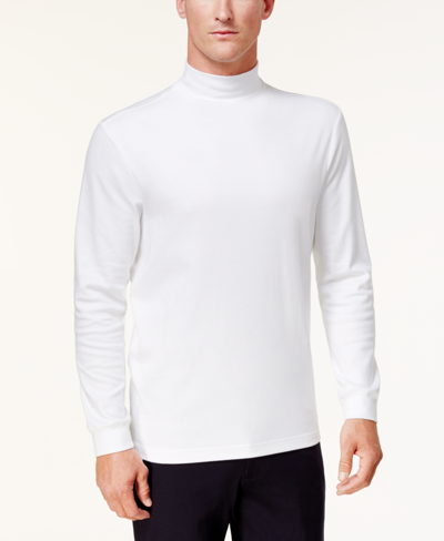 Club Room Men's Solid Turtleneck Shirt, Created For Macy's In Bright White