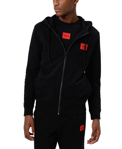 Hugo Black Zip-through Hoodie