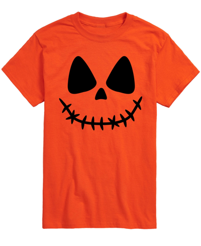 Airwaves Men's Skull Face Classic Fit T-shirt In Orange