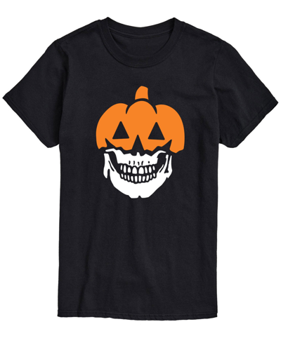Airwaves Men's Skull Face Pumpkin Classic Fit T-shirt In Black