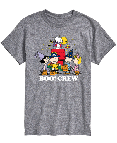 Airwaves Men's Peanuts Boo Crew T-shirt In Gray