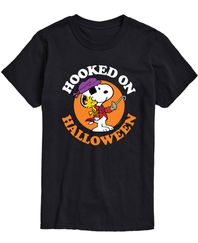 Airwaves Men's Peanuts Hooked On Halloween T-shirt In Black