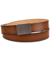 CALVIN KLEIN MEN'S LOGO PLAQUE BELT