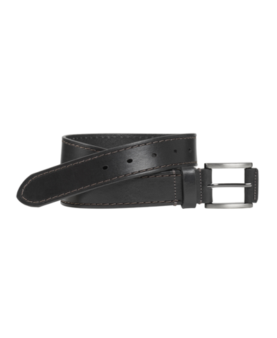 Johnston & Murphy Men's Laser Topstitched Belt In Black