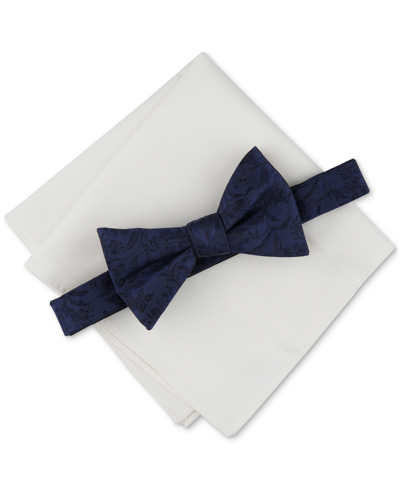 Bar Iii Men's 2-pc. Edken Bow Tie & Pocket Square Set, Created For Macy's In Navy